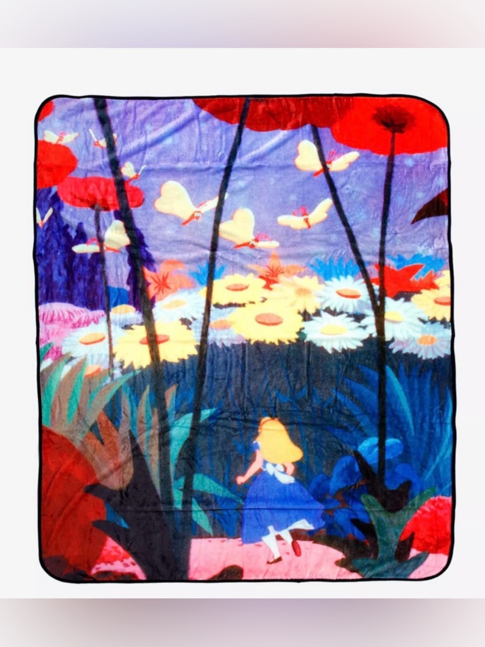 Disney Alice in Wonderland Throw blanket 50x60 new
